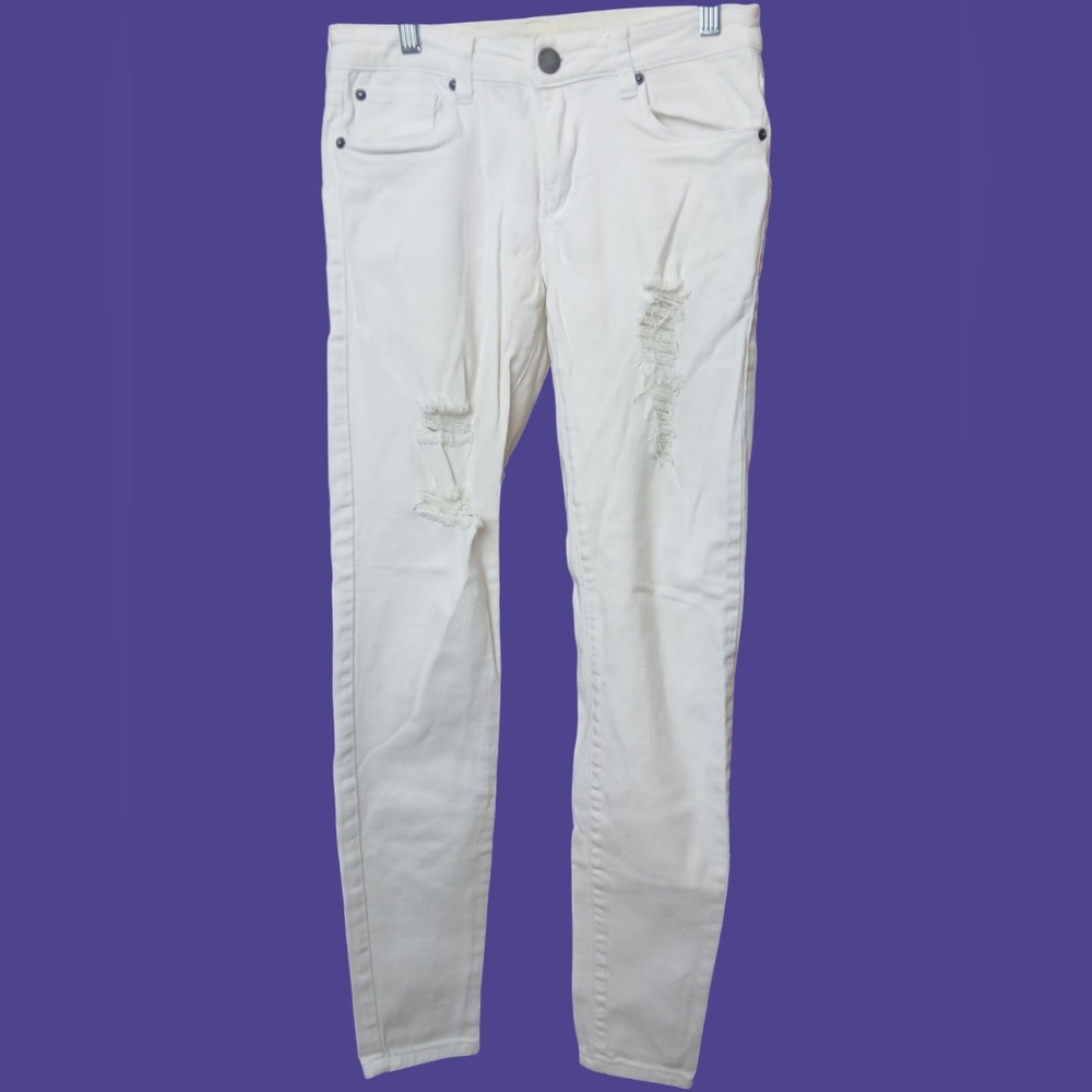 STS Blue Cassie Skinny Women's White Distressed Jeans Size 28 Guc